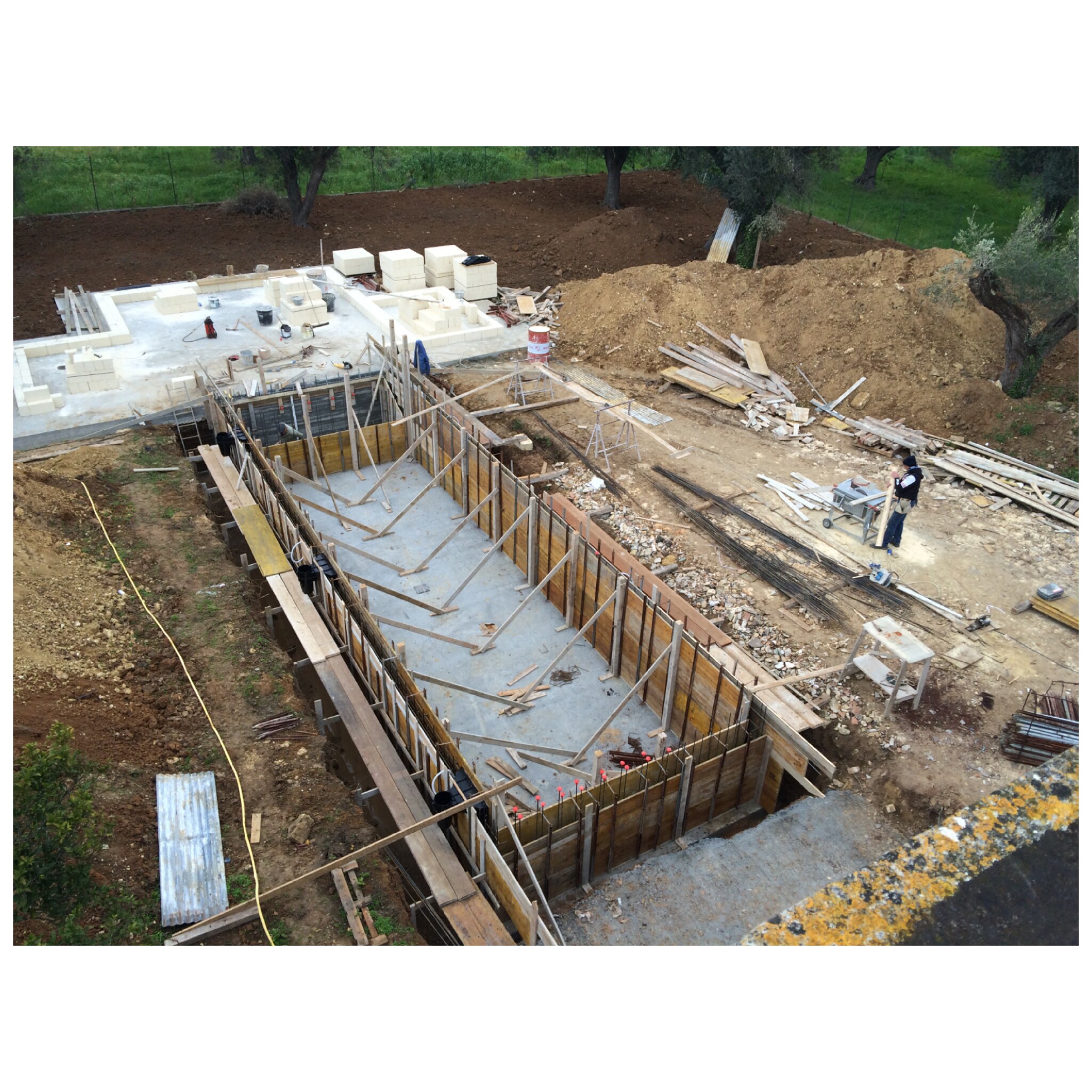 Villa storica: cantiere e fase di realizzazione esterna